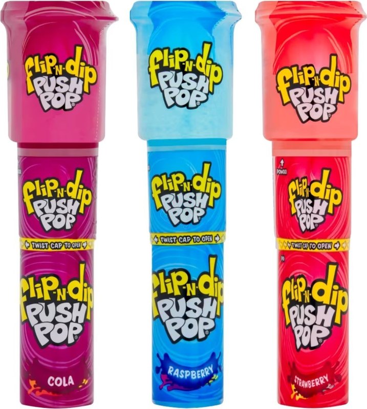 Bazooka Flip n Dip Push Pop 25g