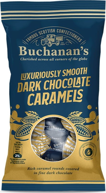 Buchanan's Dark Chocolate Caramels 110g