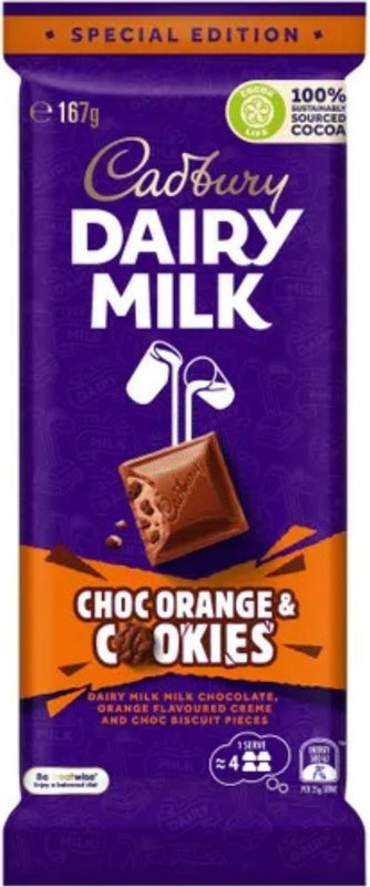Cadbury's Dairy Milk Choc Orange & Cookies (AUS) 167g