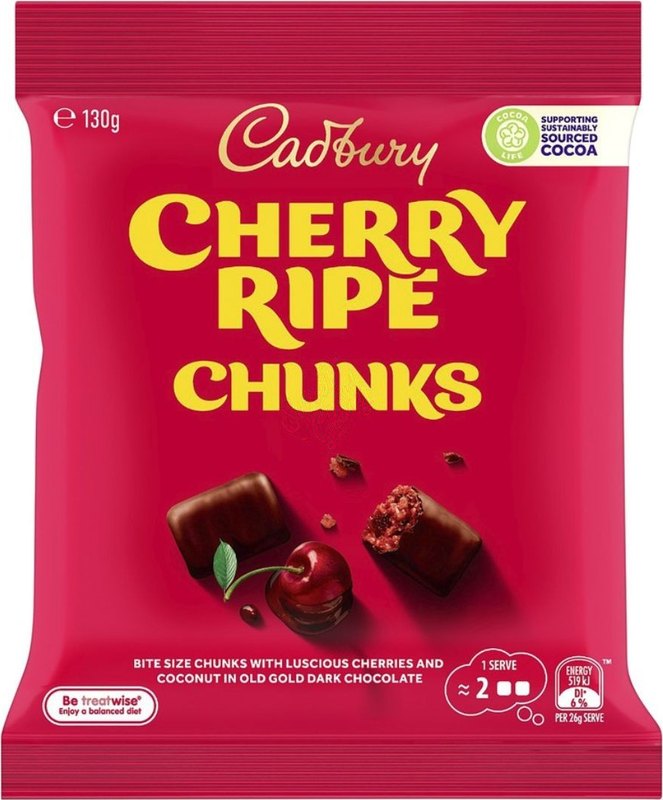 Cadbury Cherry Ripe Chunks (AUS) 130g