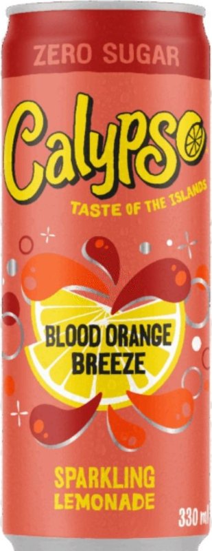 Calypso Blood Orange Breeze Zero Sugar Sparkling Lemonade 330ml