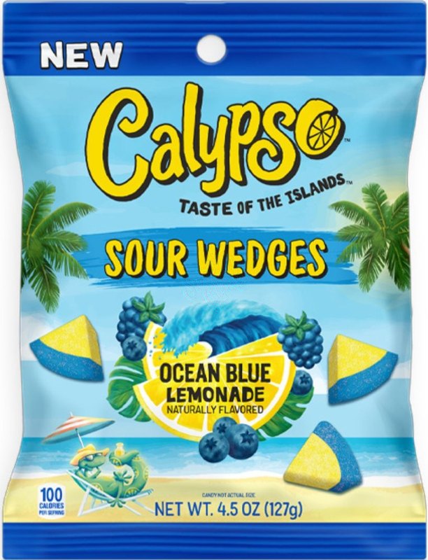 Calypso Sour Wedges Ocean Blue Lemonade 127g