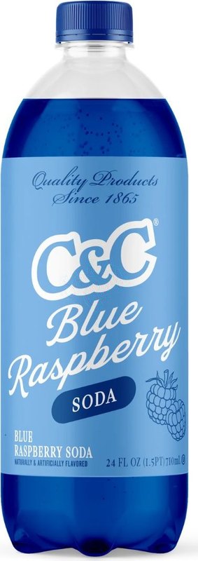 C&C Soda Blue Raspberry Bottle 710ml