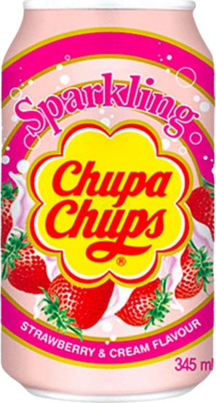 Chupa Chups Sparkling Strawberry & Cream 345ml