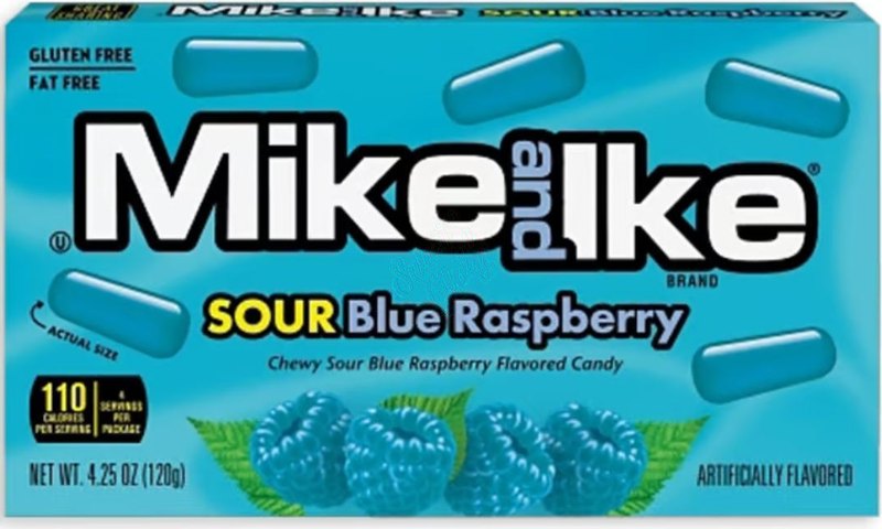 Mike & Ike Sour Blue Raspberry Theatre Box 120g