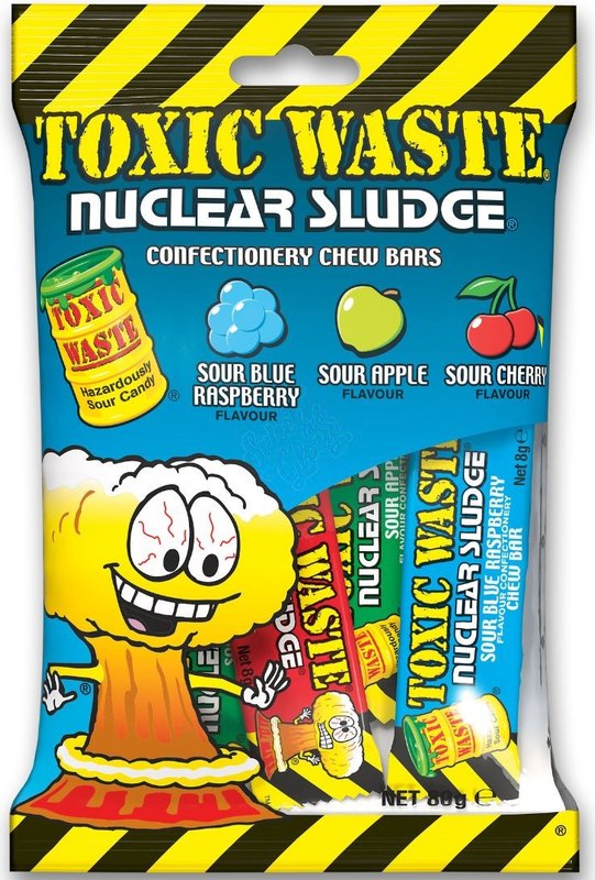Toxic Waste Nuclear Sludge Mini Chew Bars 80g