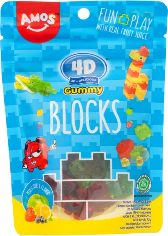 Amos 4D Gummy Blocks 72g