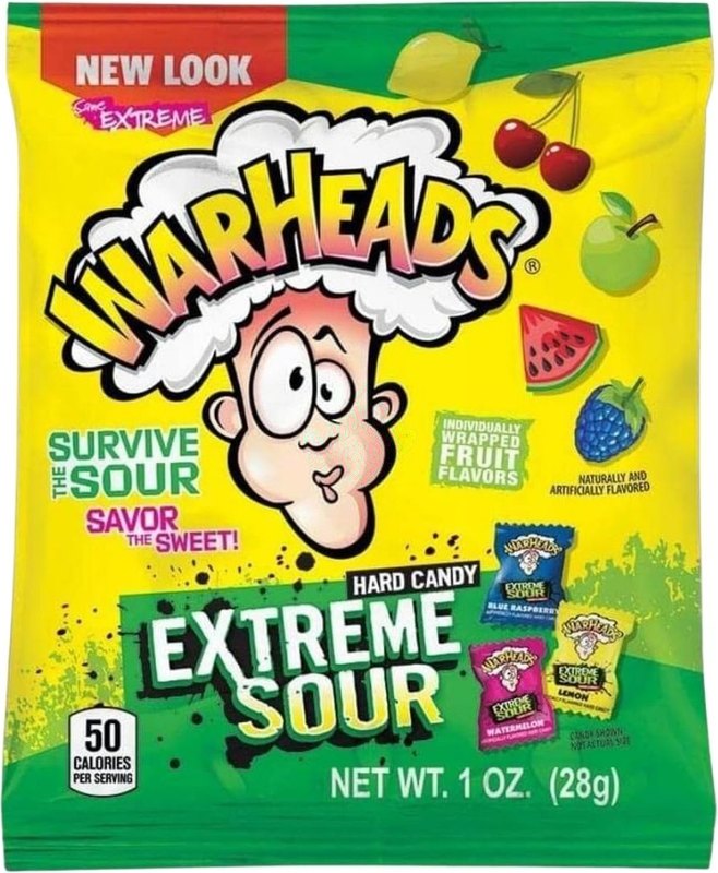 Warheads Extreme Sour Hard Candy 28g