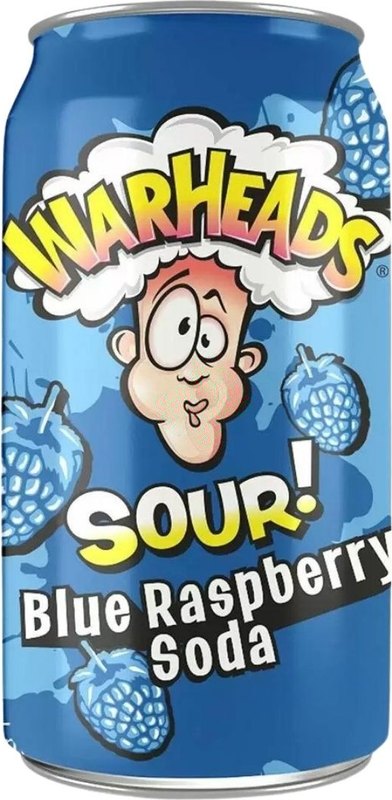 Warheads Sour Blue Raspberry Soda 330ml