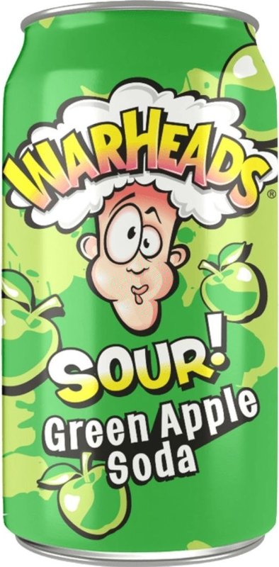 Warheads Sour Green Apple Soda 330ml